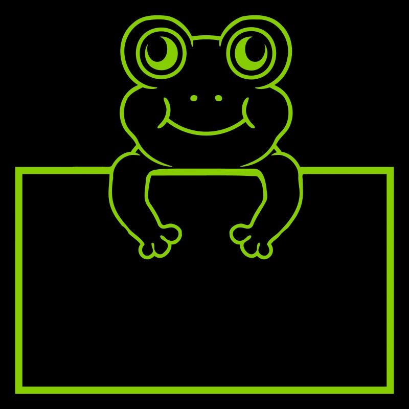 Schild zeigen Comic Frosch