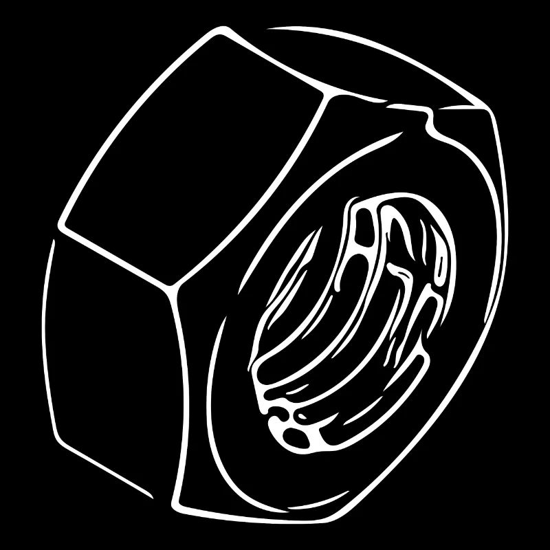 Schraubenmutter mit vintage Gewinde