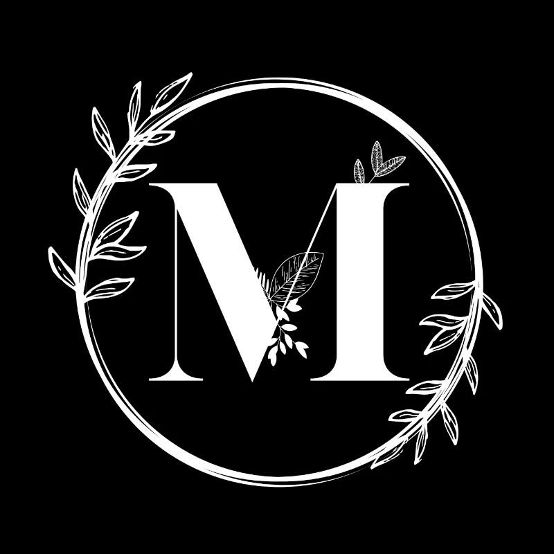 Buchstabe M Floral