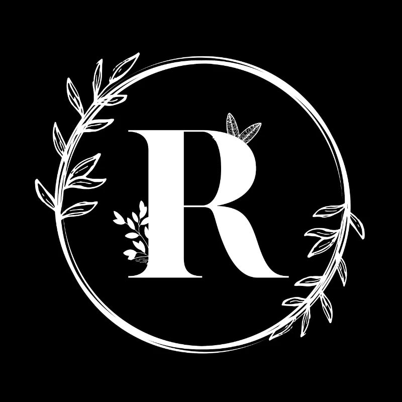 Buchstabe R Floral
