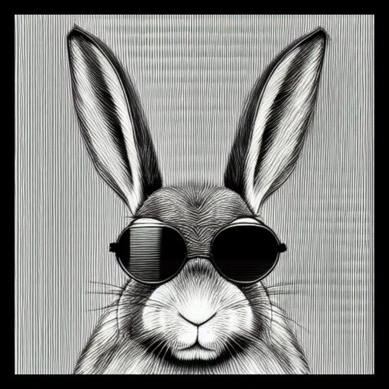Rabbit Pet Pet Cool Sunglasses Design