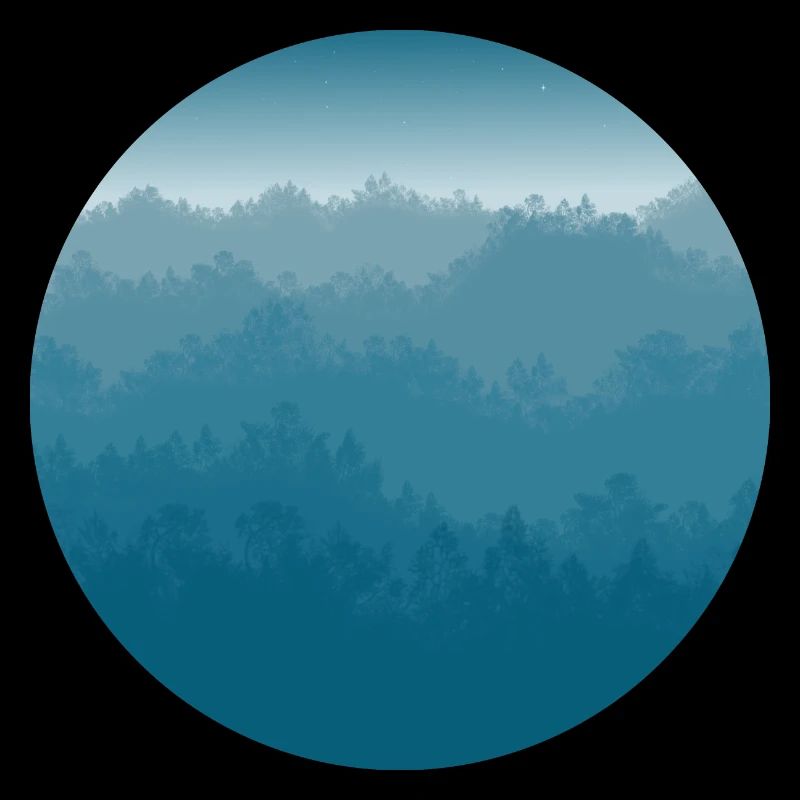 Paysage en bleu