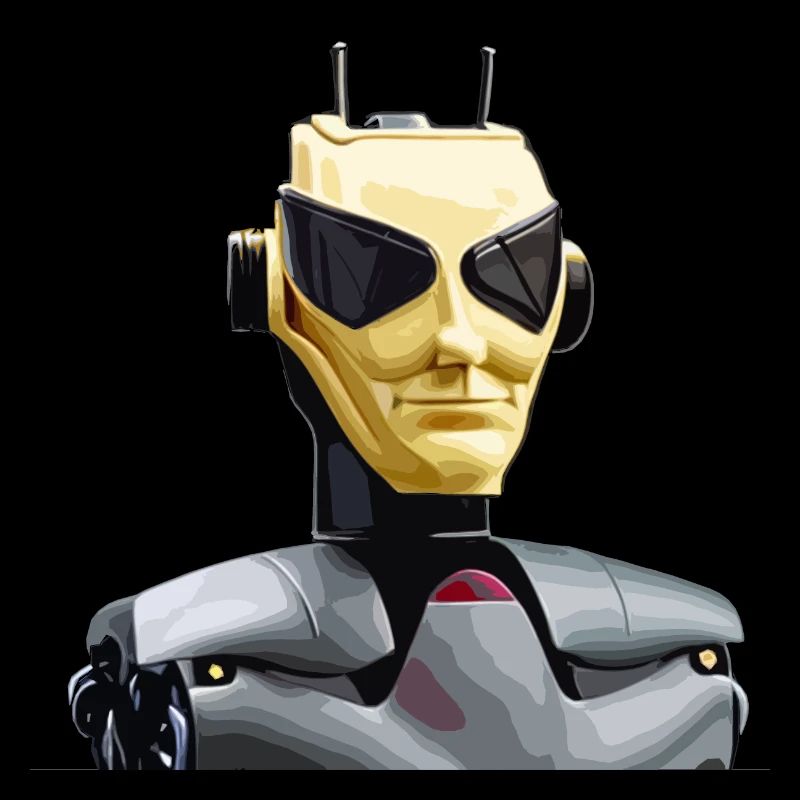 Buste d’un cyborg Buste de robot futuriste