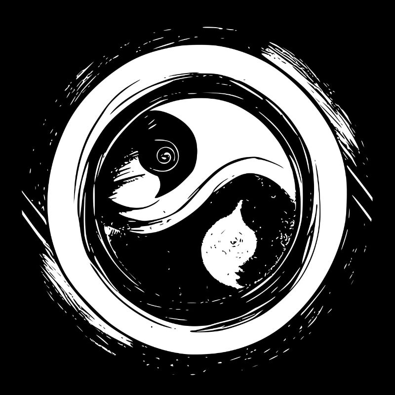 Yin Yang Zeichen Symbol Frieden glücklich 3