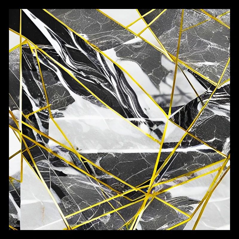 Marbre Or Noir Texture géométrique