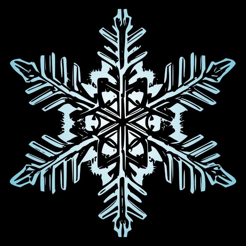 Snowflake Snow Winter Christmas colored 1