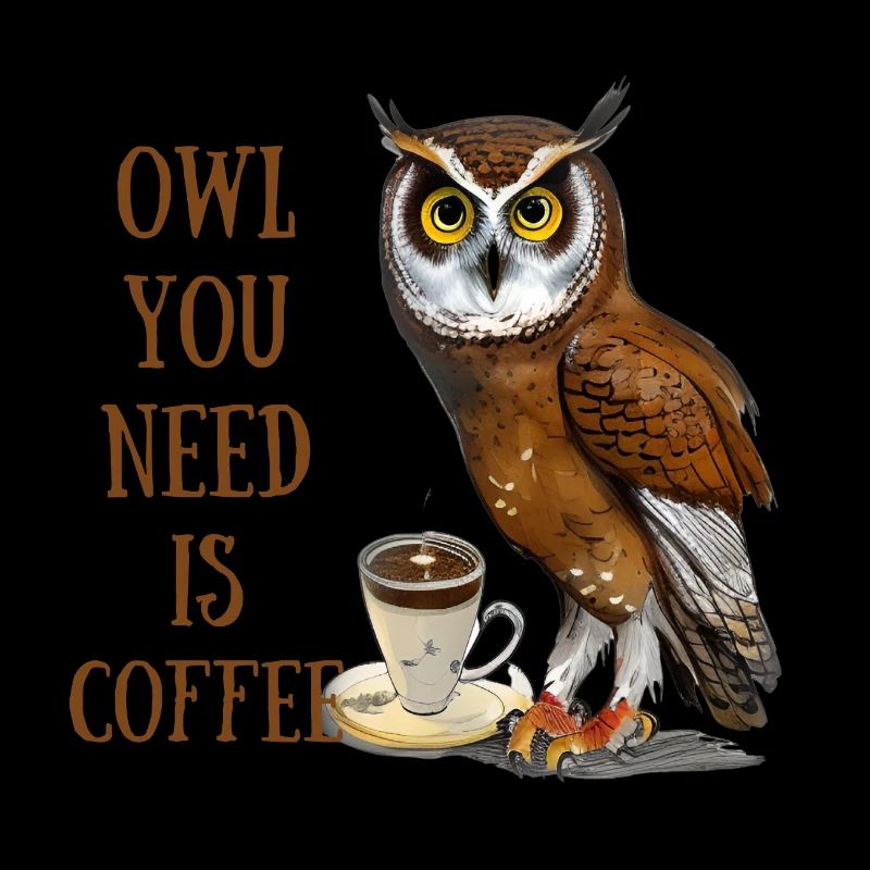 Eule, die Sie brauchen, ist Kaffee