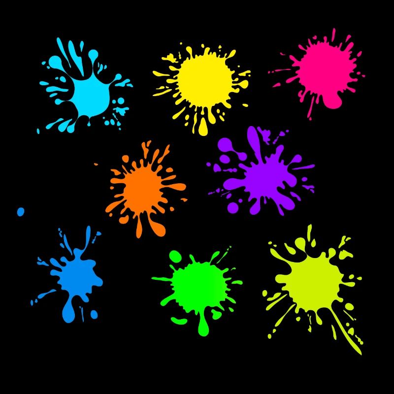 Bunte Farbkleckse Farbspritzer