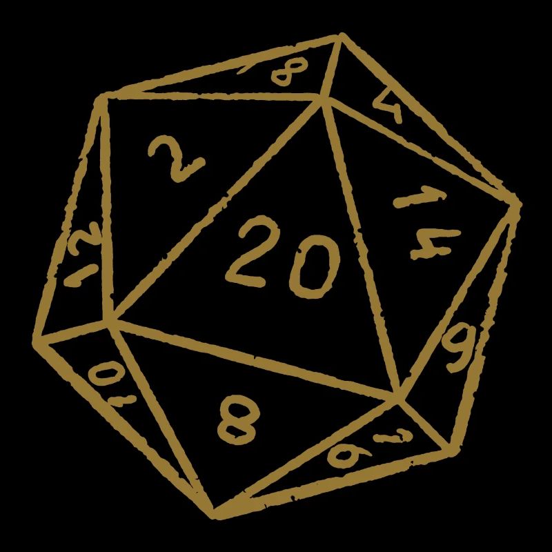 Cube de jeu W20 minimaliste