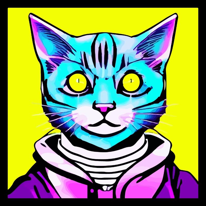 Illustration eines Katzenporträts, Vektor