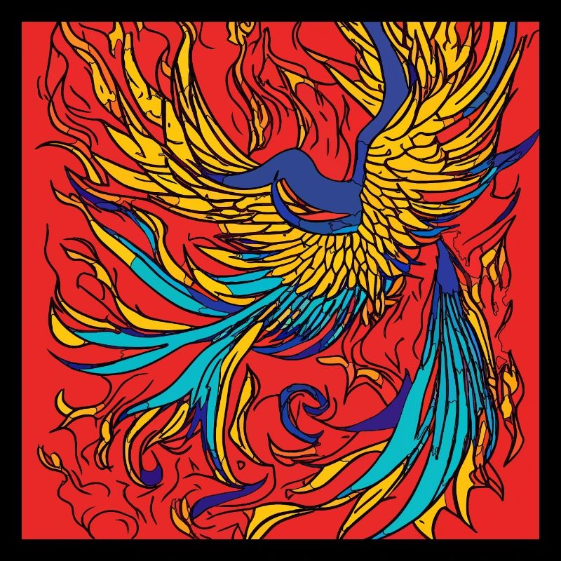 Illustration d’un phénix, style vectoriel