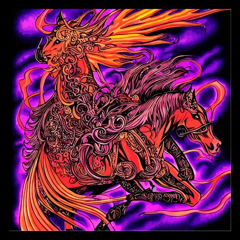 Illustration abstraite d’un cheval
