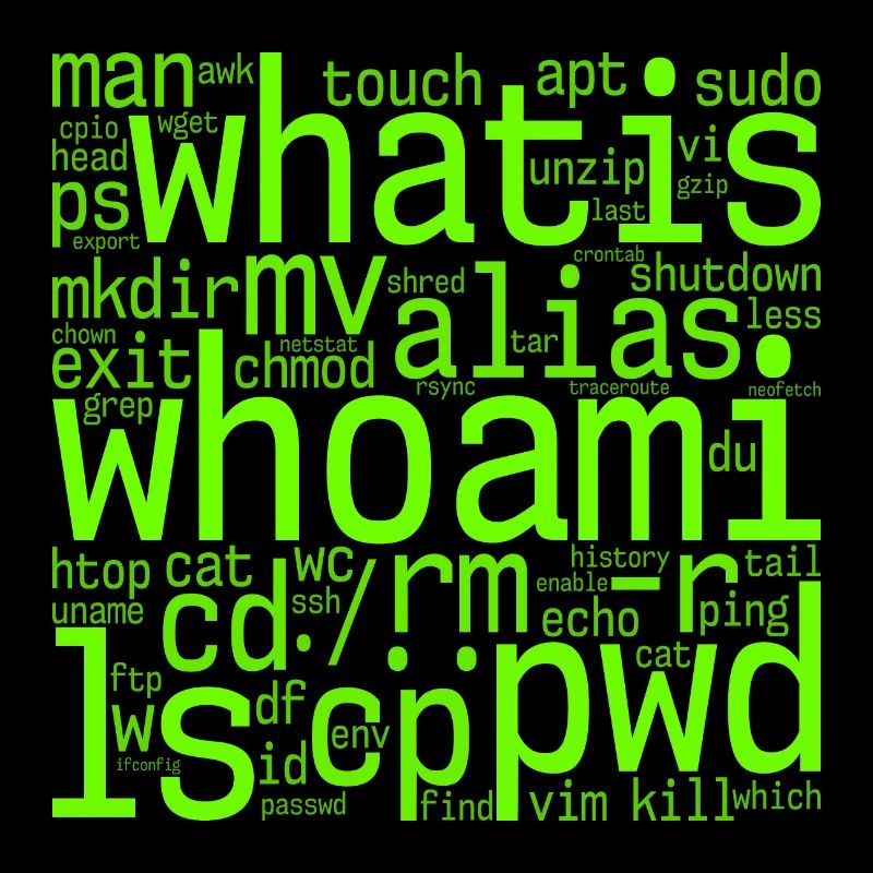 Linux Nerd – Kommandozeilen-Wortwolke für Terminal