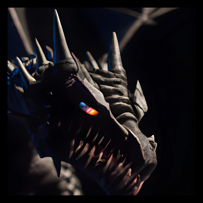 Drache mit feurigen Augen