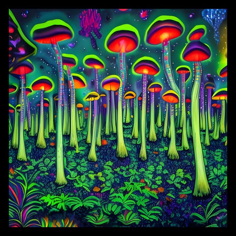 Magic psychedelic forest