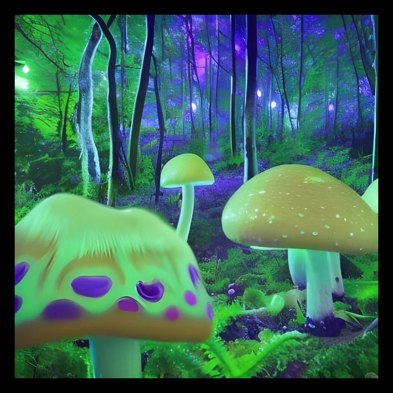 Forêt psychédélique magique
