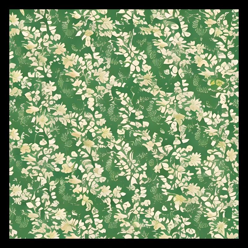 Motif décoratif de fleurs vertes