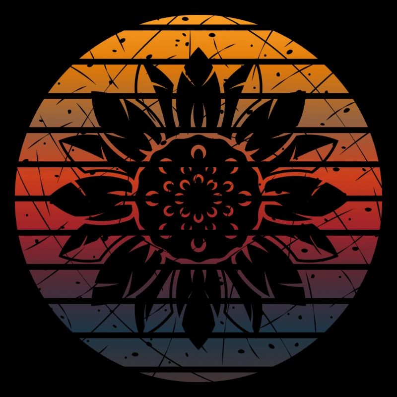 Mandala Sunset Retro