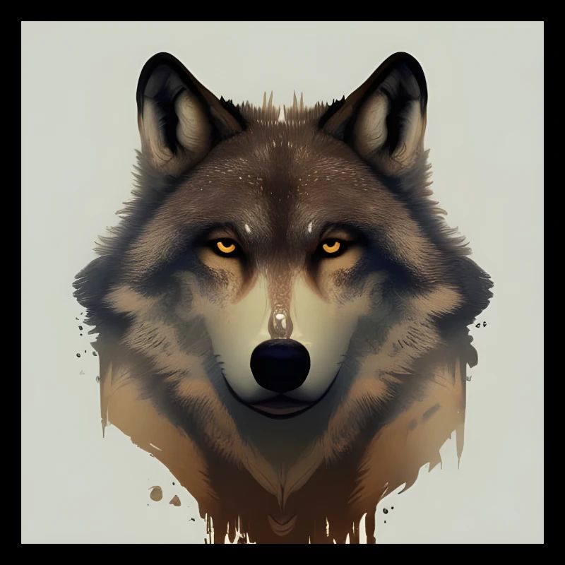 Portrait de visage de loup