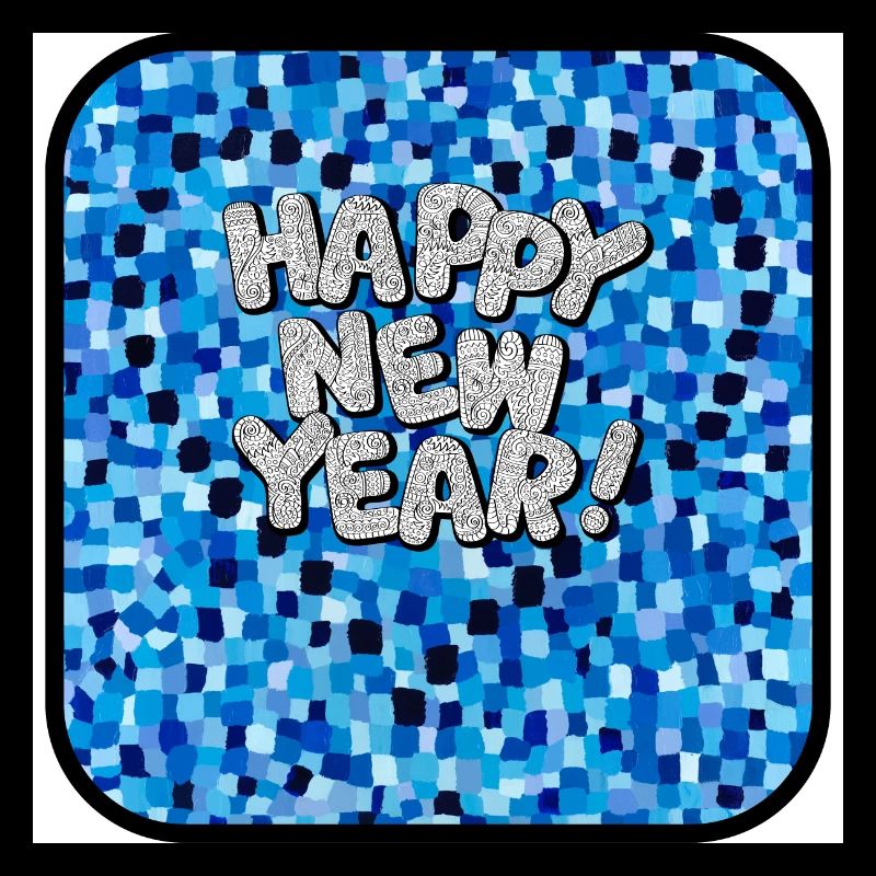 Bonne année, thème coloré.