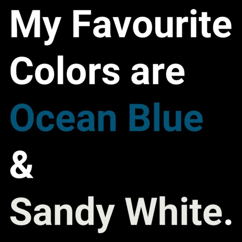 Mes couleurs préférées