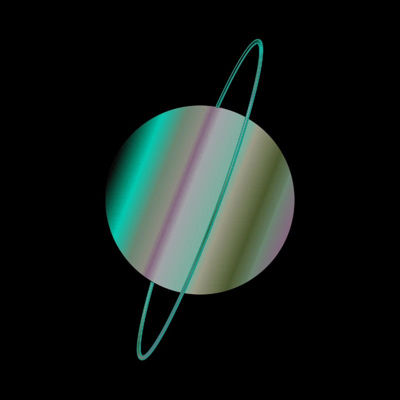 Der Planet Uranus mit Ringen
