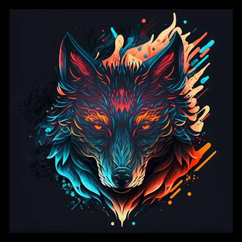 Abstrakter Wolfskopf