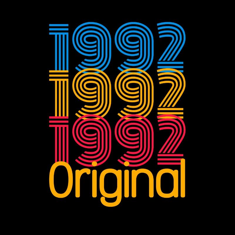 1992 Original / Cadeau d’anniversaire coloré