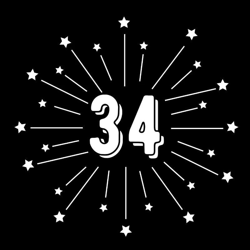 34th Starry Anniversary - Geschenk zum 34-jährigen Jubiläum