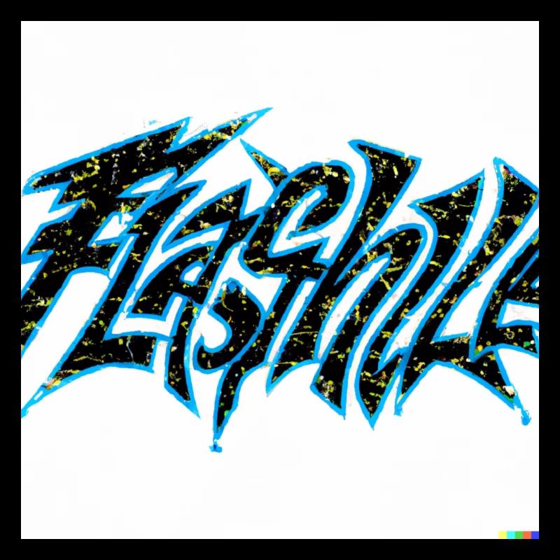 a cool graffiti with a white background