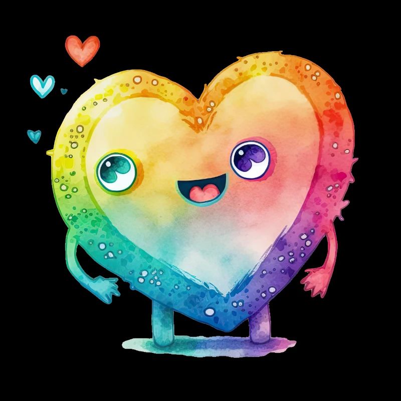 Süßes Regenbogen Herz