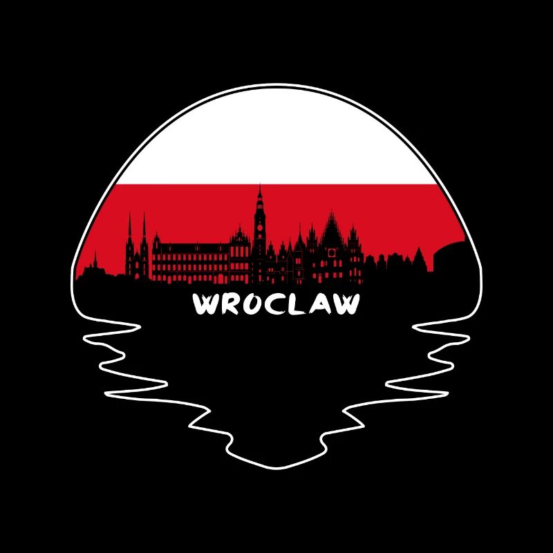 Wroclaw Pologne Drapeau Skyline Silhouette Travel