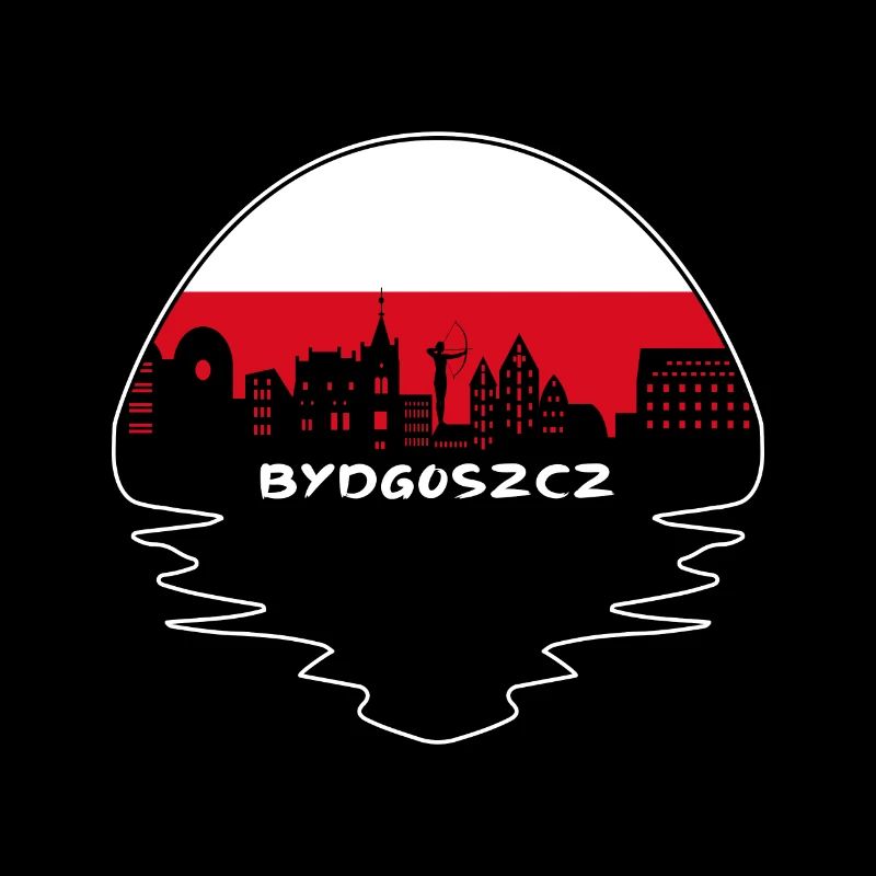 Bydgoszcz Pologne Drapeau Skyline Silhouette Travel