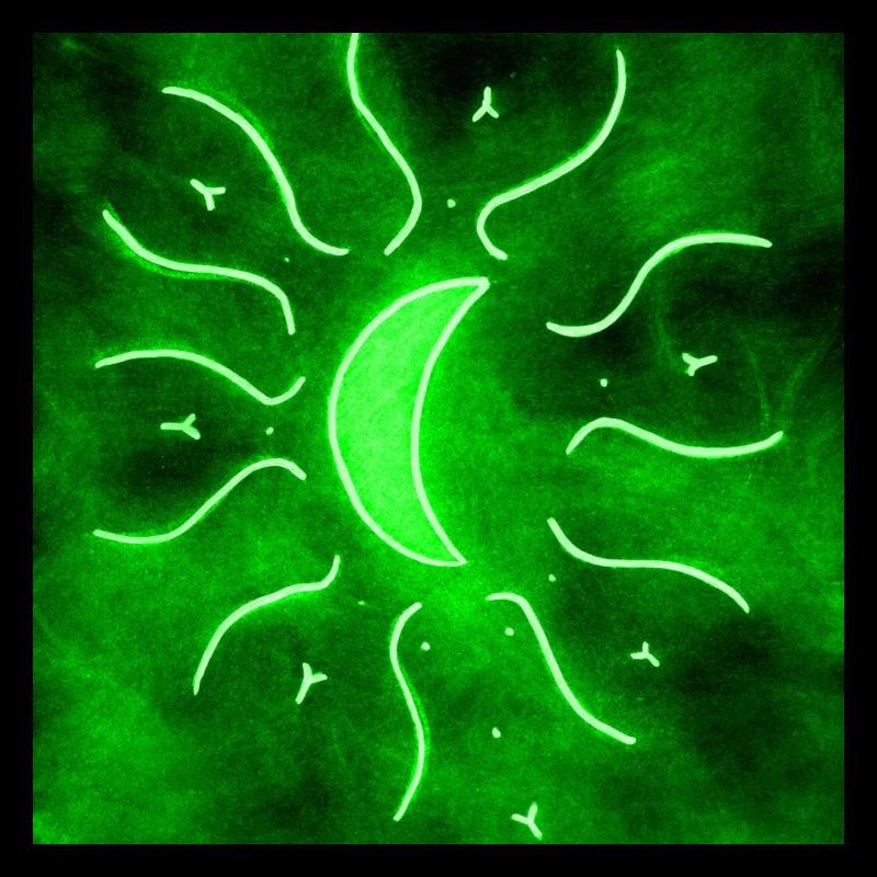 GREEN MANDALA MOON