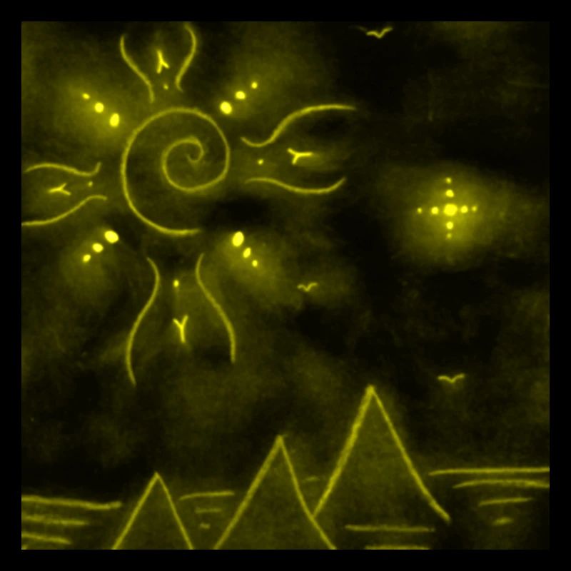 SUN AND YELLOW PYRAMIDS
