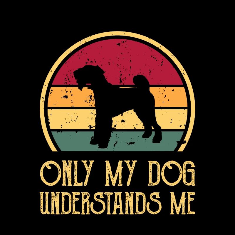 Airedale Terrier Dog Lover Silhouette Retro Sunset