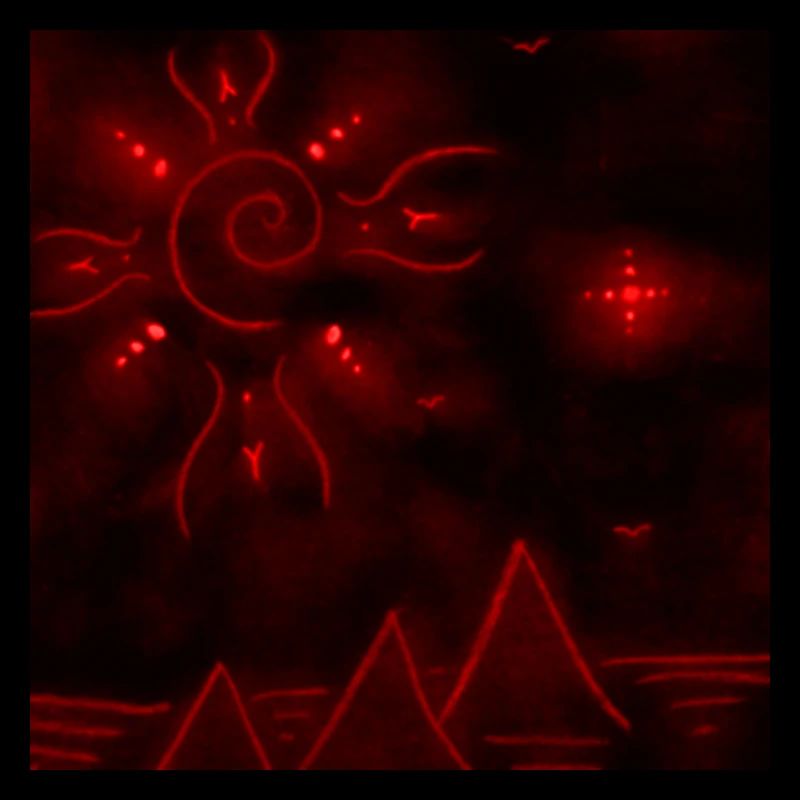 SUN AND RED PYRAMIDS