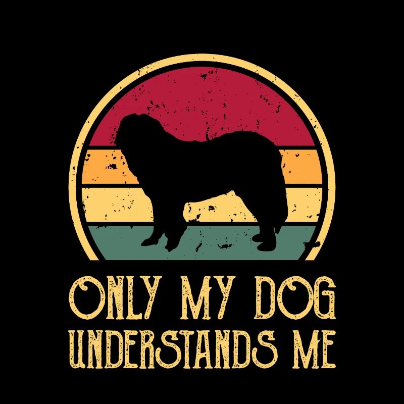 Chien de berger du Caucase Silhouette Rétro Coucher de soleil