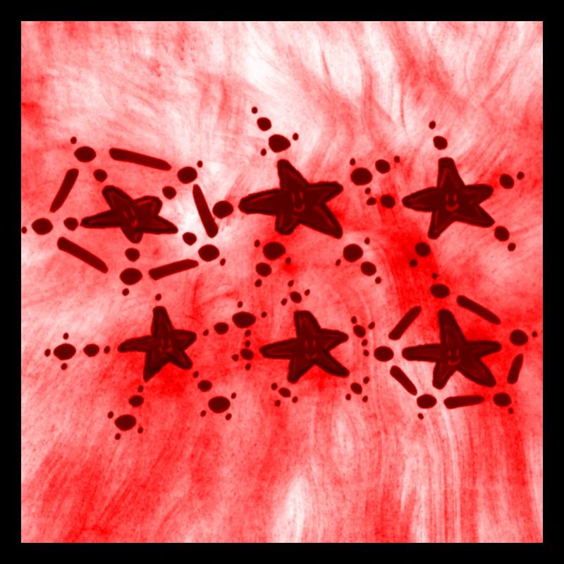 6 STERNE SCHWARZ ROT