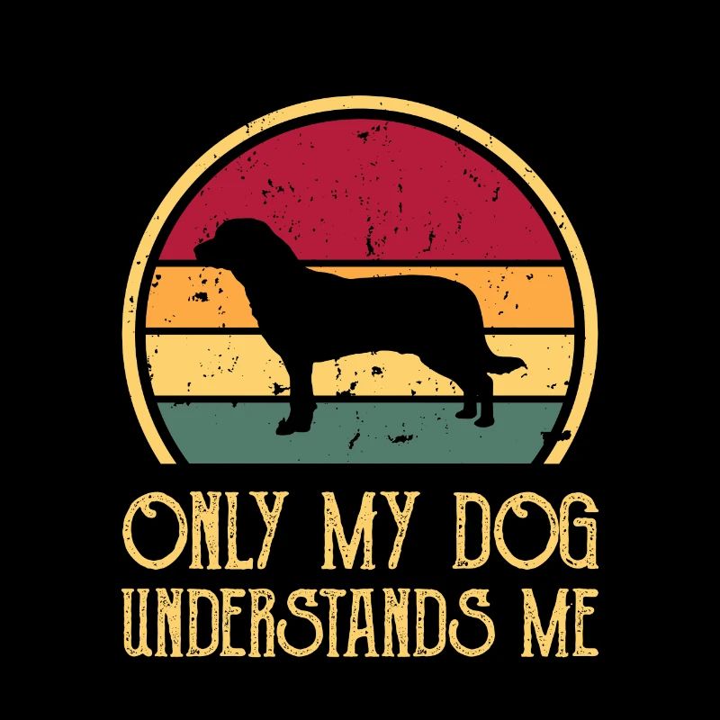 Entlebucher Mountain Dog Silhouette Retro Sunset