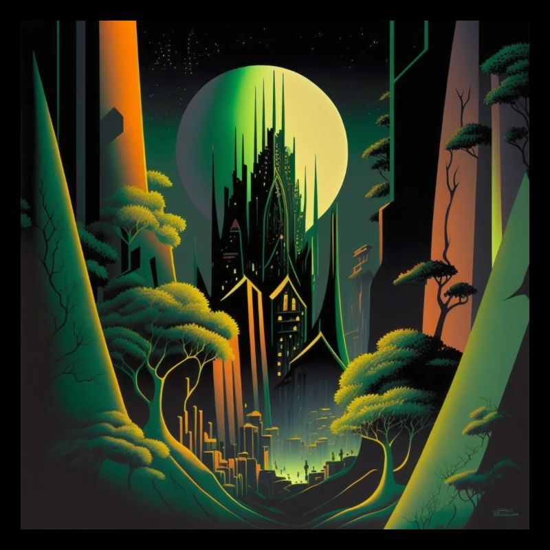 Lever de soleil dans la forêt