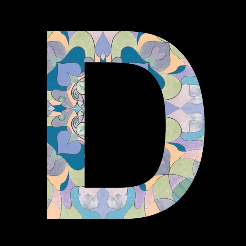 Buchstabe D im Mandala