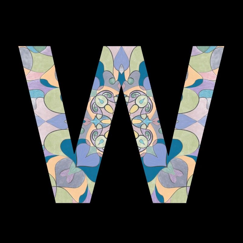Buchstabe W im Mandala