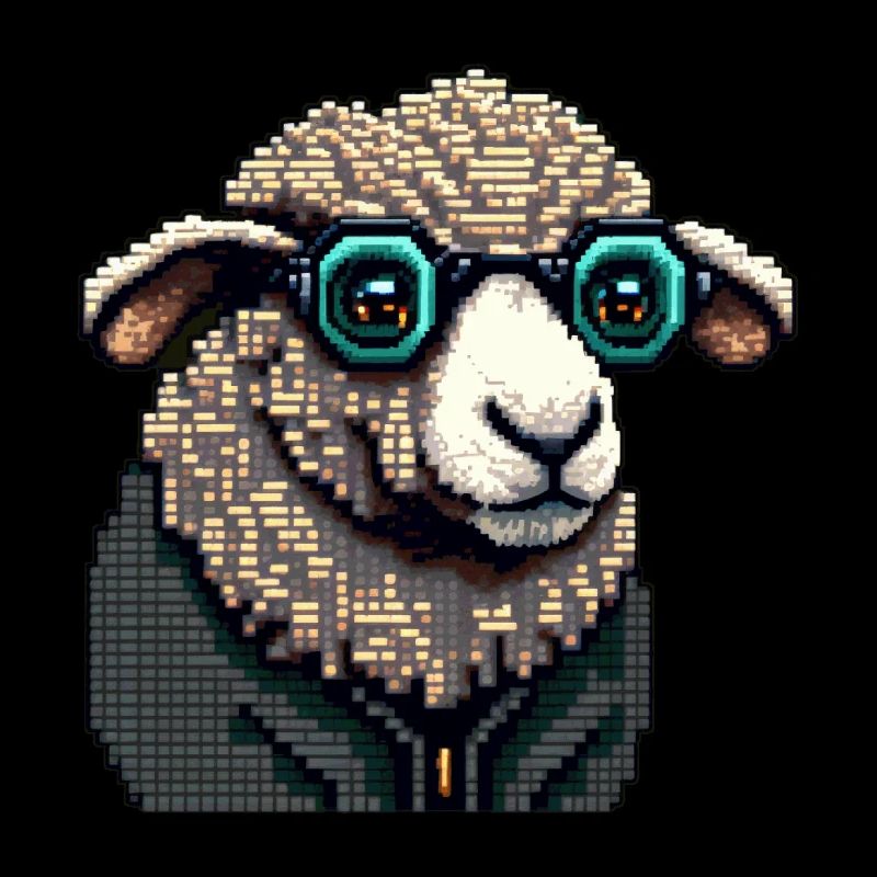 Nerdy University Sheep in Glasses
