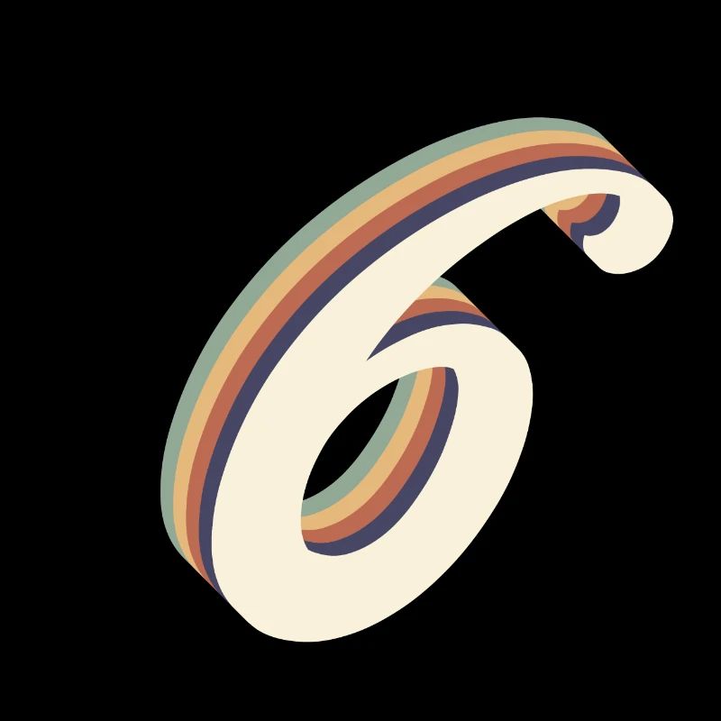 6e anniversaire vintage