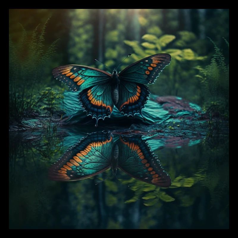 Butterfly on the water