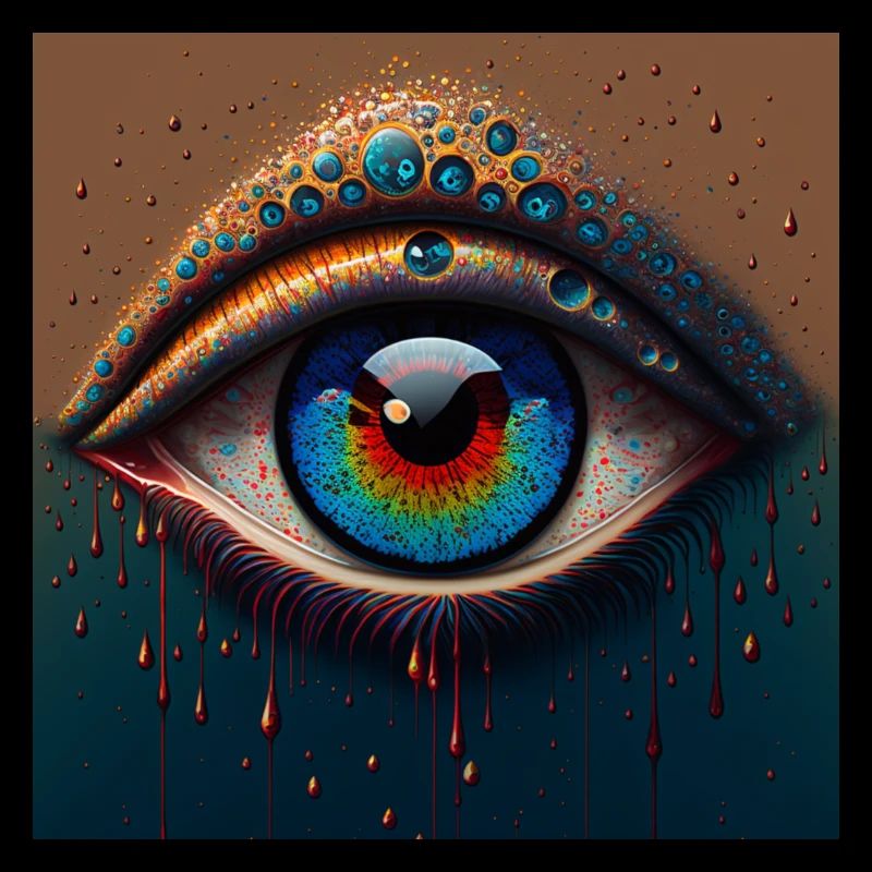 abstract eye pointillism