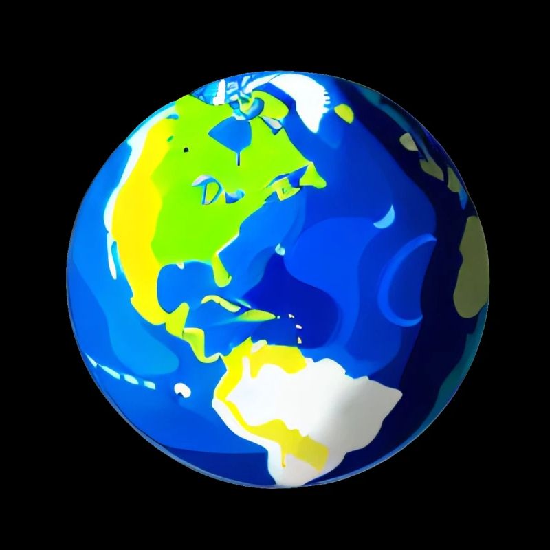 Mignon dessin animé représentation de la planète Terre 2