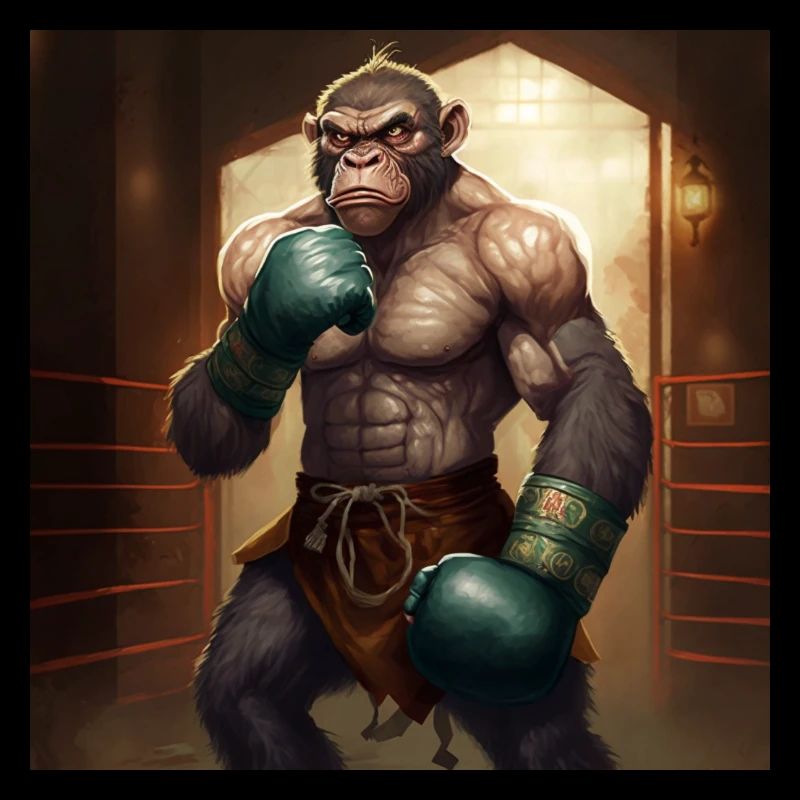 Boxeurs singes et combattants
