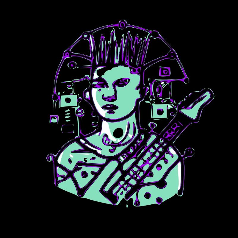 Guitariste Cyber Punk